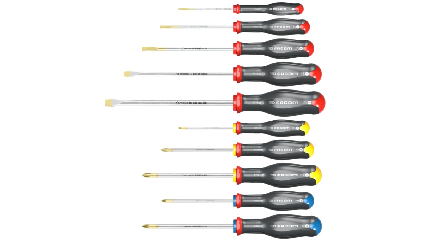 Facom Standard-Schraubendrehersatz PHILLIPS, POZIDRIV