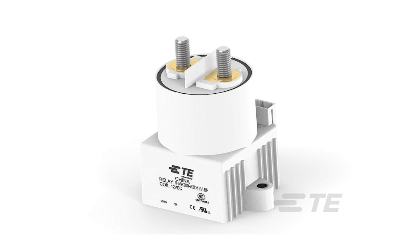 TE Connectivity Contactor, 24 V Coil, 3-Pole, 200 A, 5 W, SPST-NO