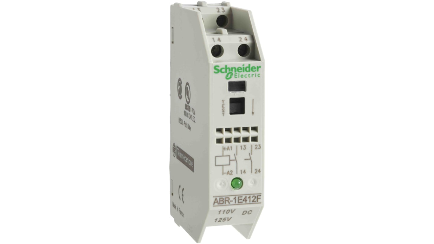 Schneider Electric ABR Schnittstellen-Relaismodul, 115V ac / 125 V dc, 230 V ac 125V dc, DPST 125V dc