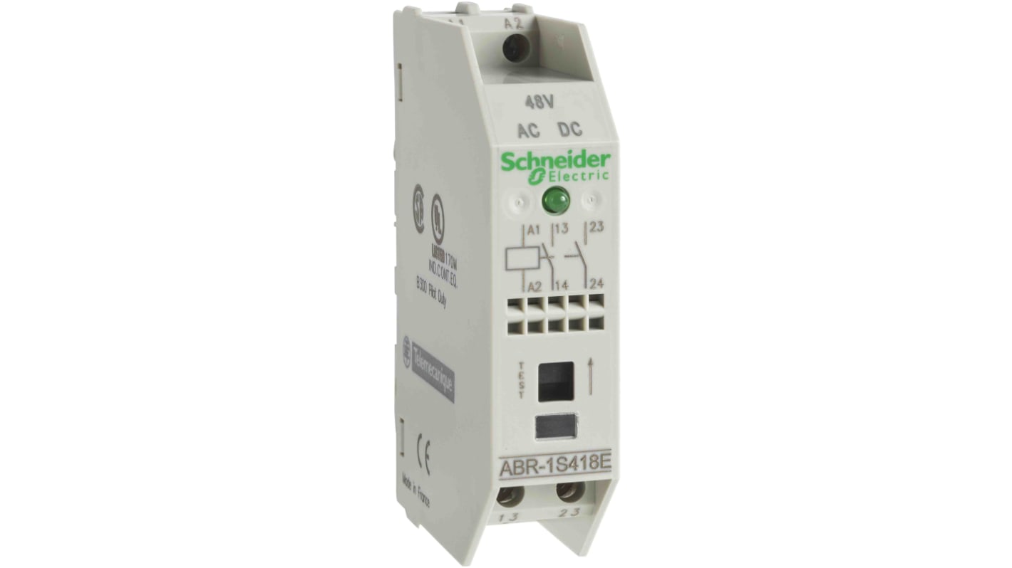 Schneider Electric ABR Schnittstellen-Relaismodul, 48V / 125 V dc, 230 V ac 125V dc, DPST 125V dc