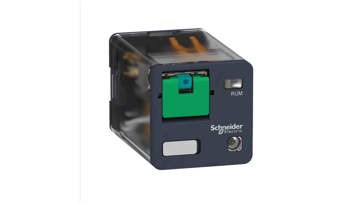 Schneider Electric パワーリレー 12V dc, 2c接点 プラグイン タイプ