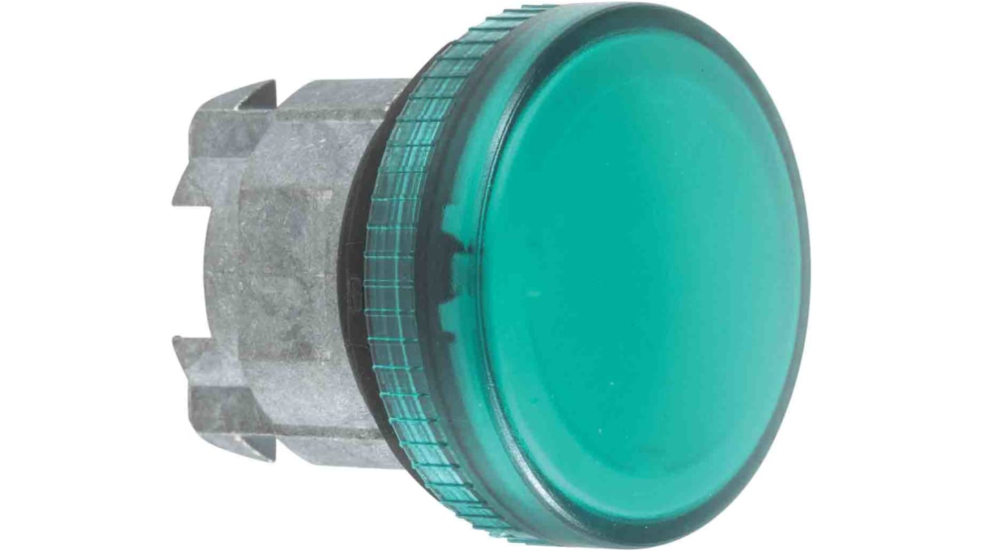 Tête de voyant lumineux Vert Schneider Electric, série ZB4B, diam. découpe 22mm