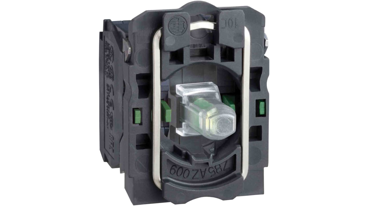 Schneider Electric ZB5 Lichtblock Anzeigenblock Universal-LED Weiß beleuchtet, 1 Wechsler, 24V Schraubanschluss