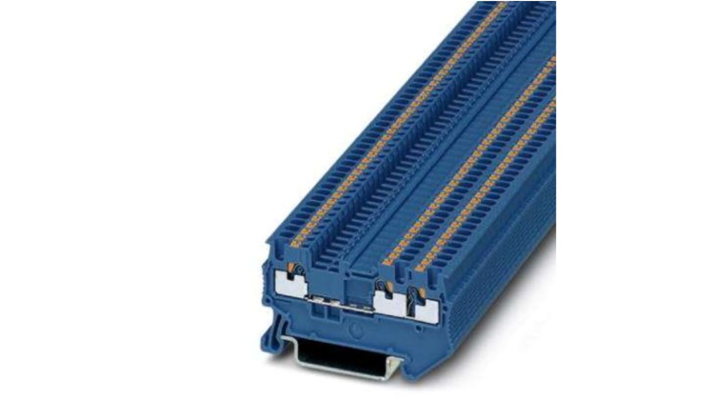 3208168 Phoenix Contact PT 1 Series Blue Component Terminal Block, Push In Termination, ATEX