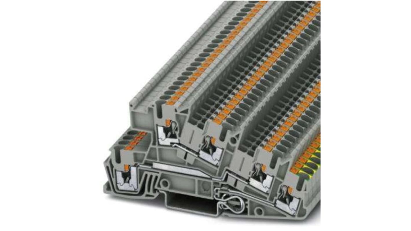 Phoenix Contact 5-Way Earth Terminal Block, 12 AWG Wire, Push In