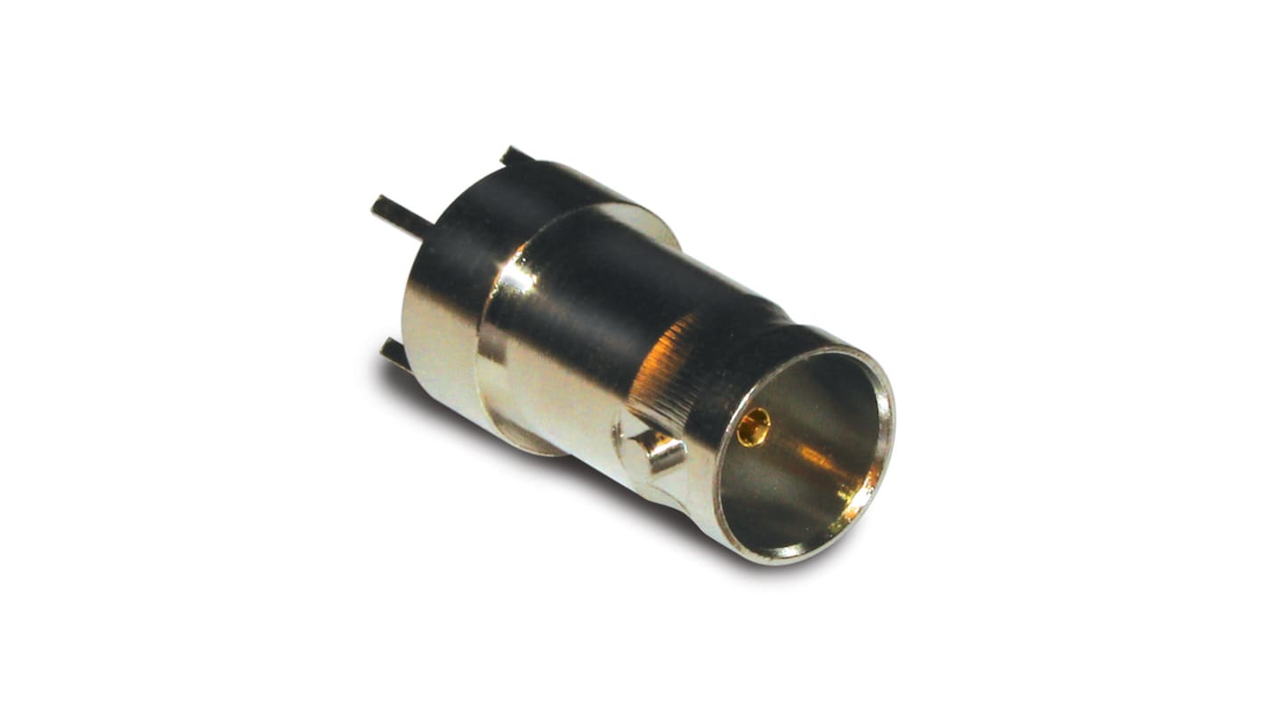 Conector coaxial Amphenol RF 112515-75, Hembra, Recto, Impedancia 75Ω, Montaje en PCB, Terminación de Orificio Pasante,