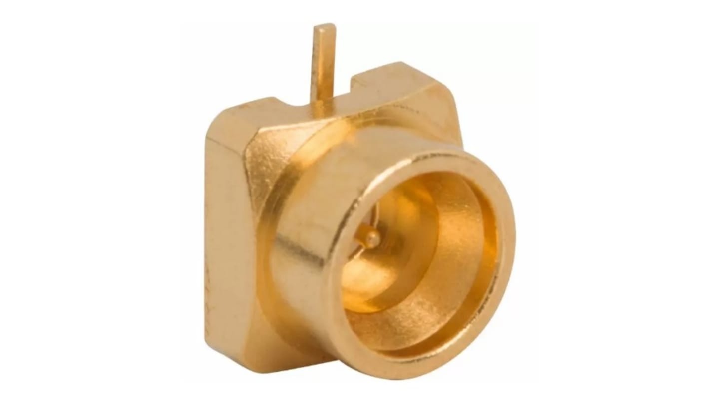 Conector coaxial Amphenol RF 925-196J-51PT, Hembra, Recto, Impedancia 50Ω, Montaje en PCB, Oro