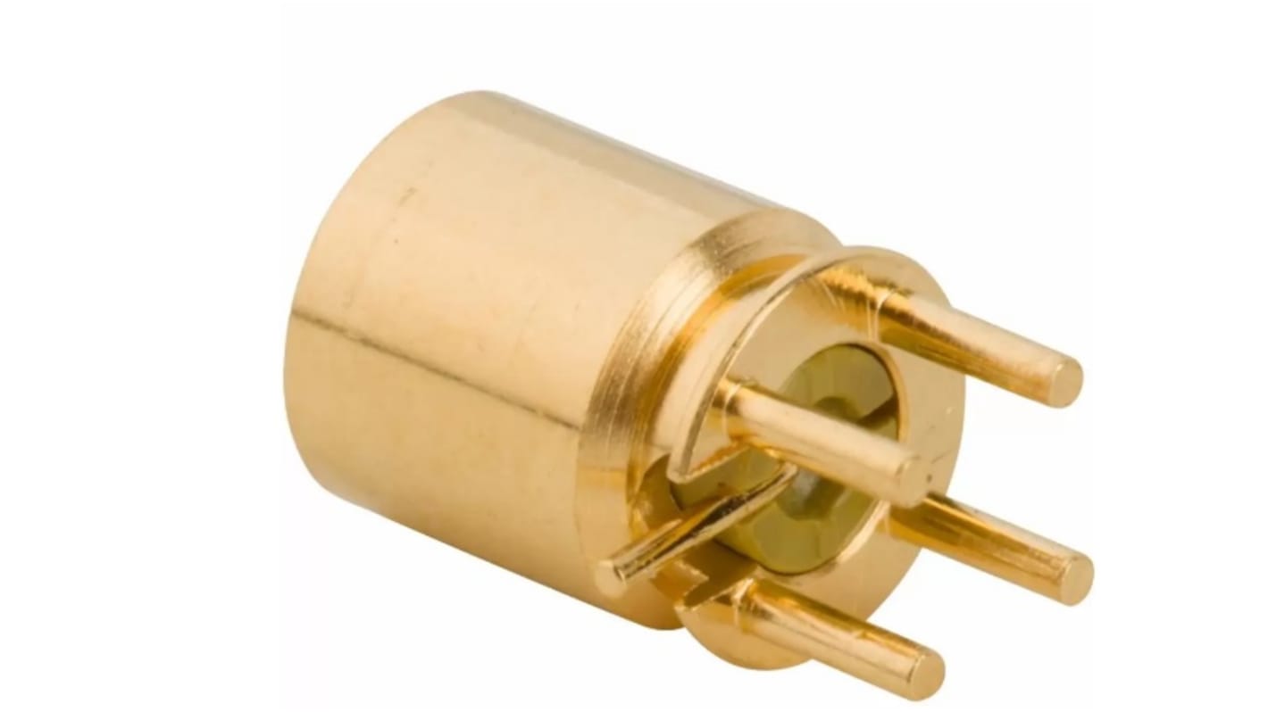Conector coaxial Amphenol RF SMP-MSLD-PCS-2, Hembra, Recto, Impedancia 50Ω, Montaje en PCB, Oro