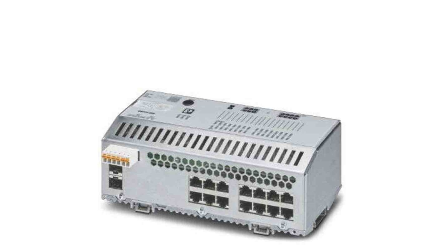 Ethernet kapcsoló 14 db RJ45 port, rögzítés: DIN-sín, 100Mbit/s