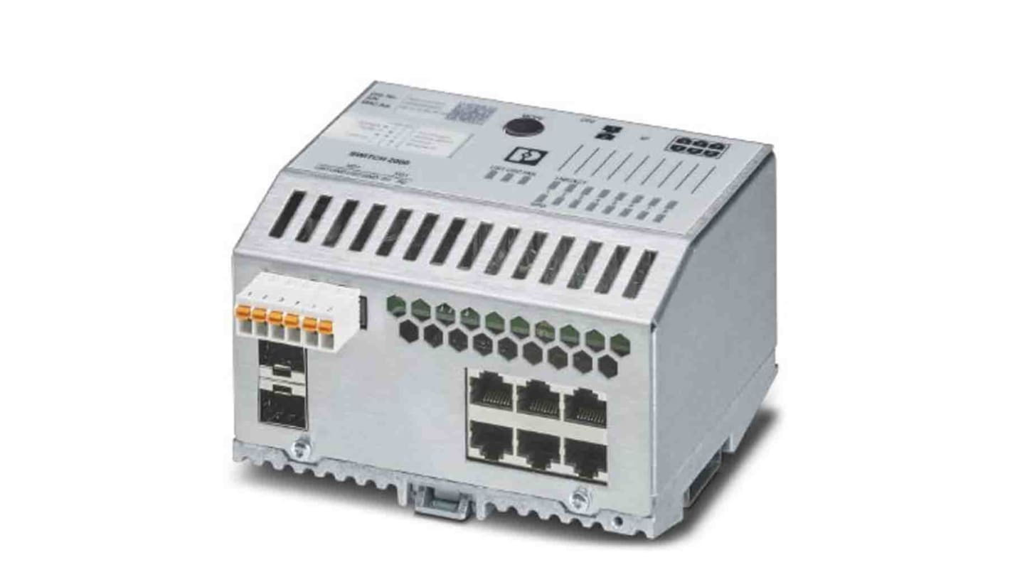 Phoenix Contact Ethernet kapcsoló 6 db RJ45 port, rögzítés: DIN-sín, 1000Mbit/s