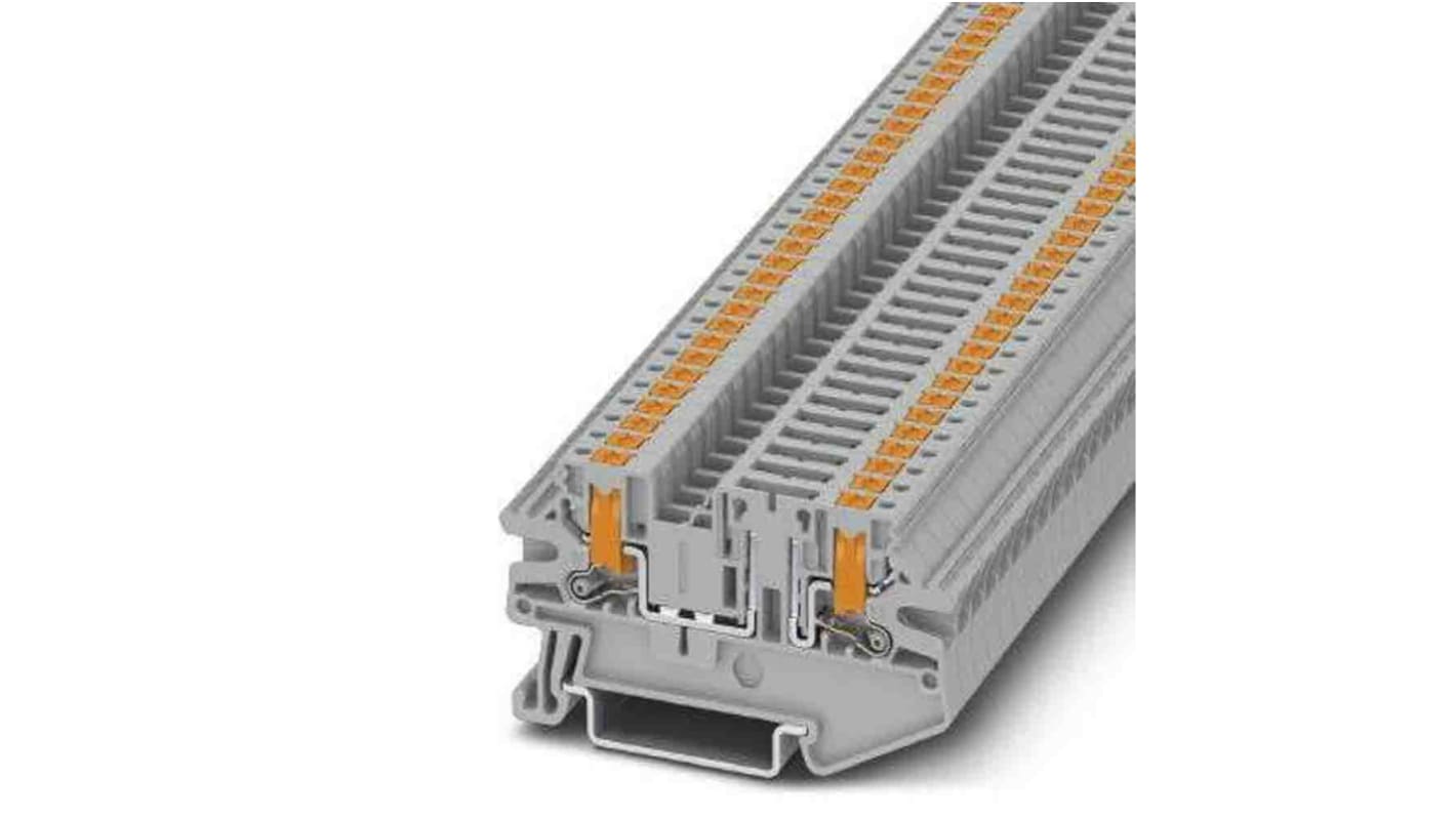1079065 Phoenix Contact PTV Series Grey Knife Disconnect Terminal Block, Push In Termination RS