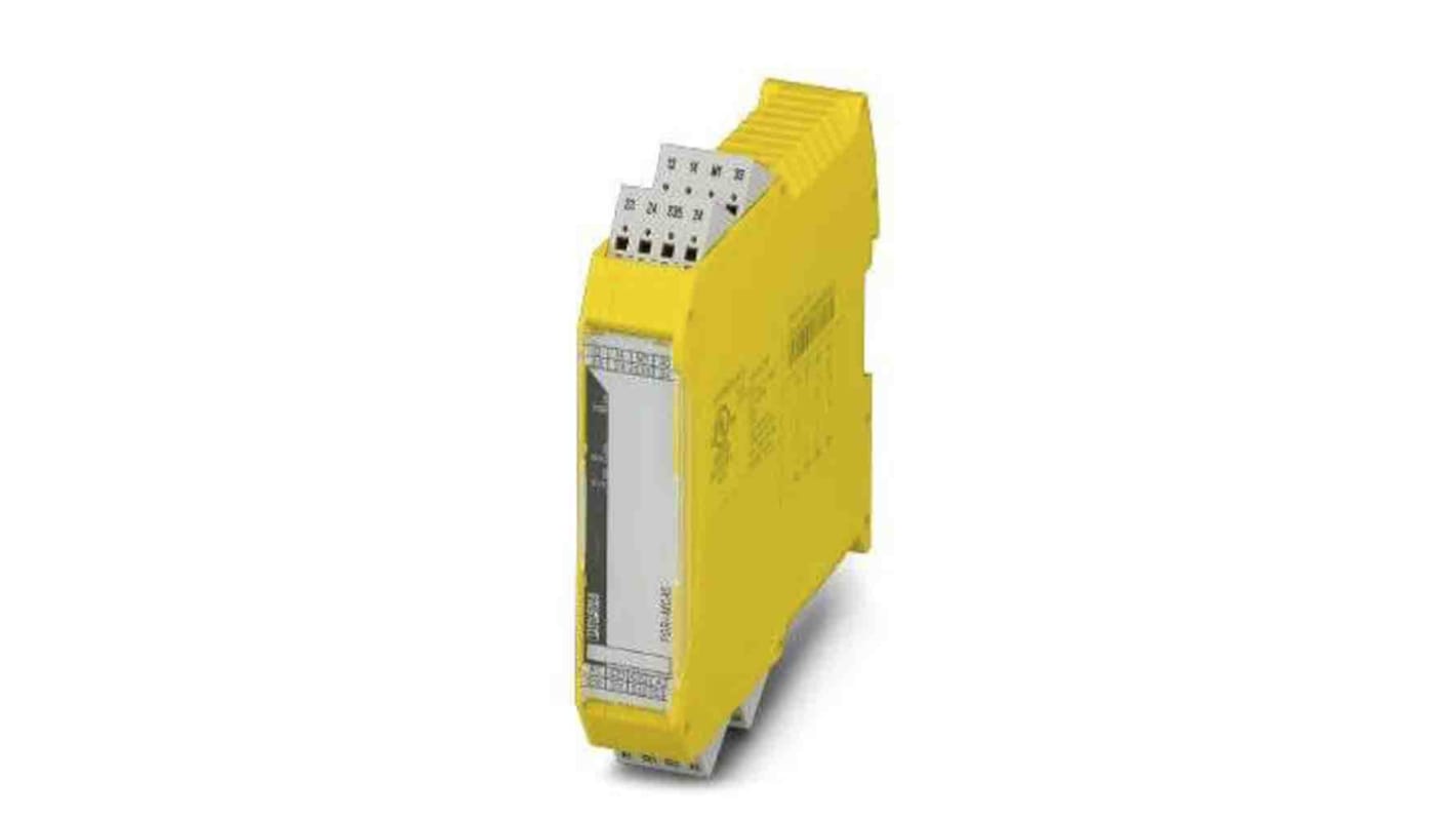 Phoenix Contact Single/Dual-Channel Emergency Stop Safety Relay, 24V, 3 Safety Contacts