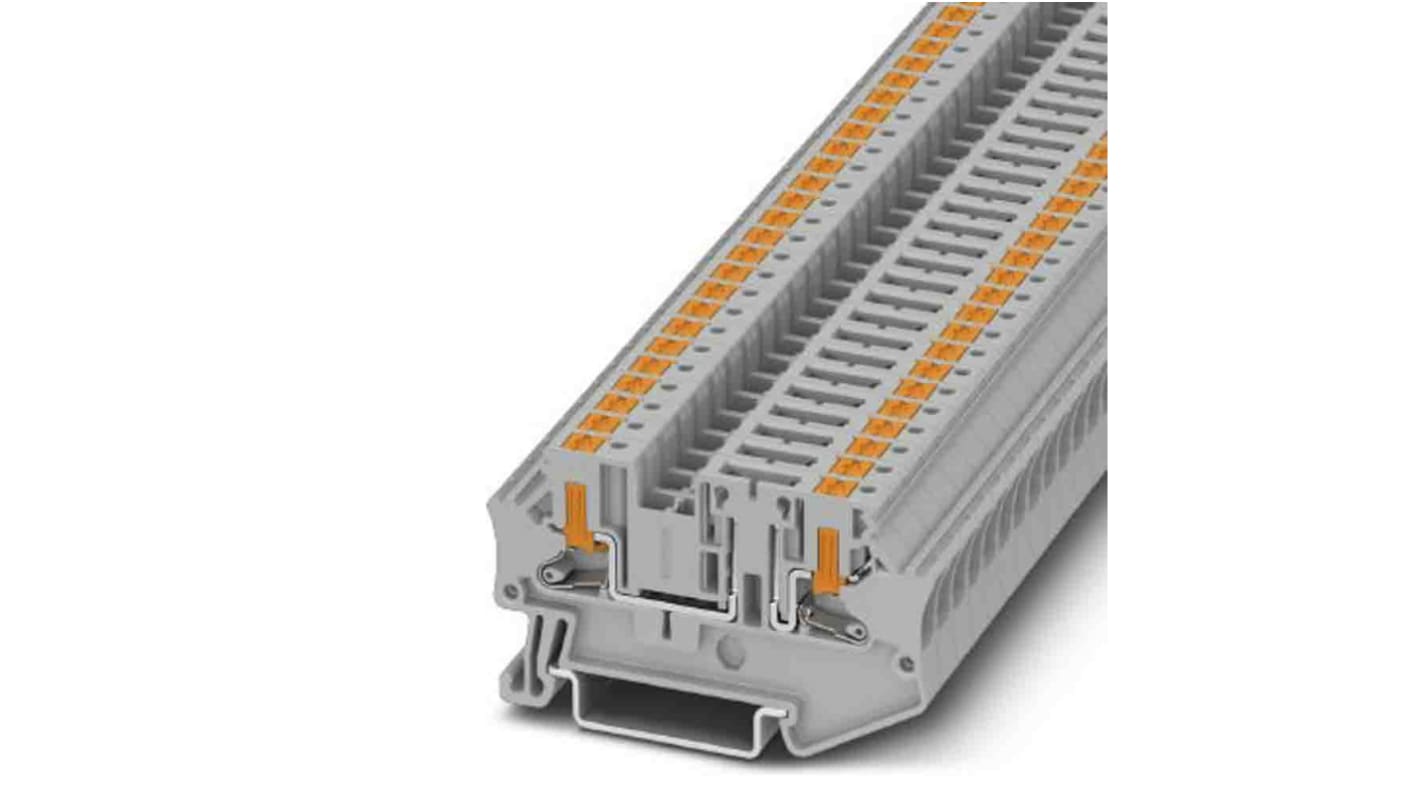 Phoenix Contact PTV Series Grey Disconnect Terminal Block, Push In Termination