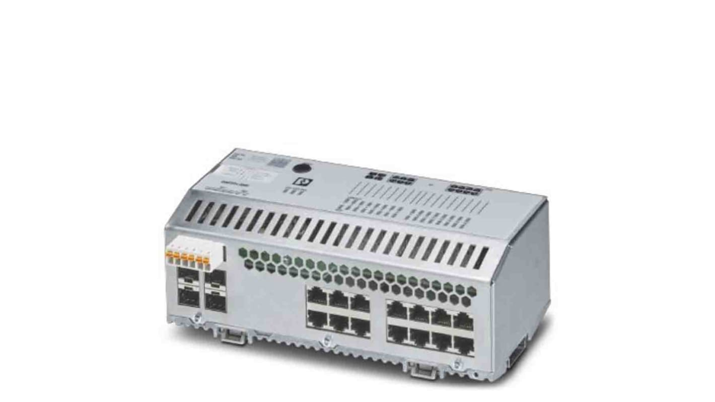 Phoenix Contact DIN Rail Mount Ethernet Switch, 12 RJ45 Ports, 100Mbit/s Transmission, 24V dc