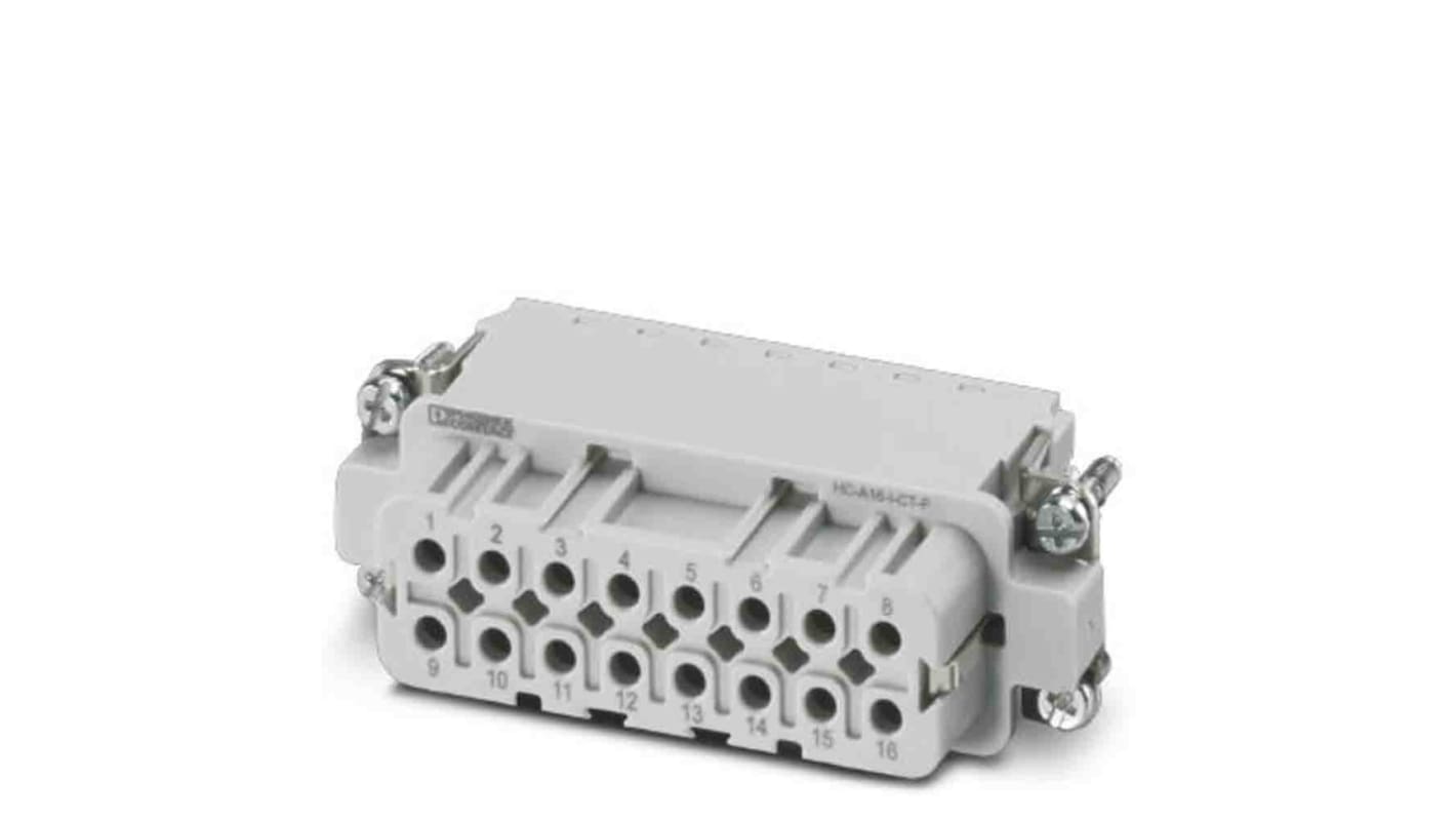 A10 Series Industrie-Steckverbinder Kontakteinsatz, 10-polig 16A Buchse, Kontakteinsatz für Stromversorgung