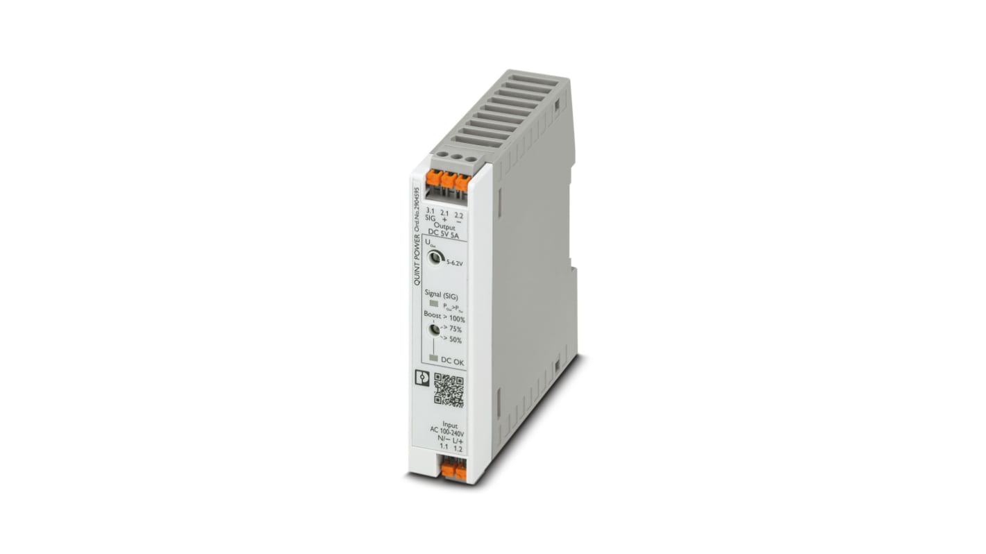 2904595 | Phoenix Contact Switched Mode DIN Rail Power Supply, 110 → ...