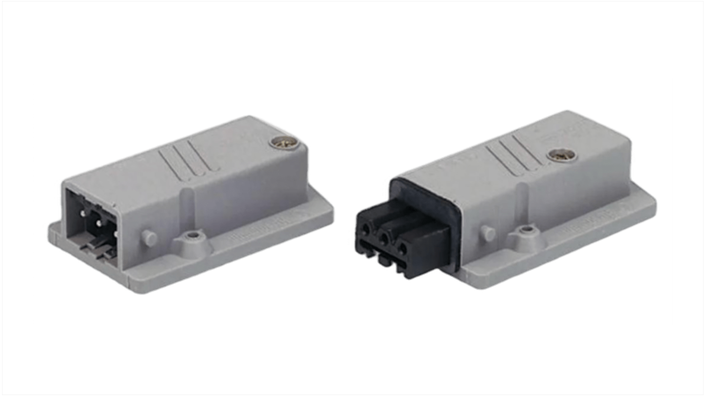 Conector de potencia de altas prestaciones Macho, Formato 5+PE, Orientación Recto, ST, Azul, 250 V, 400 V, 10A, IP54