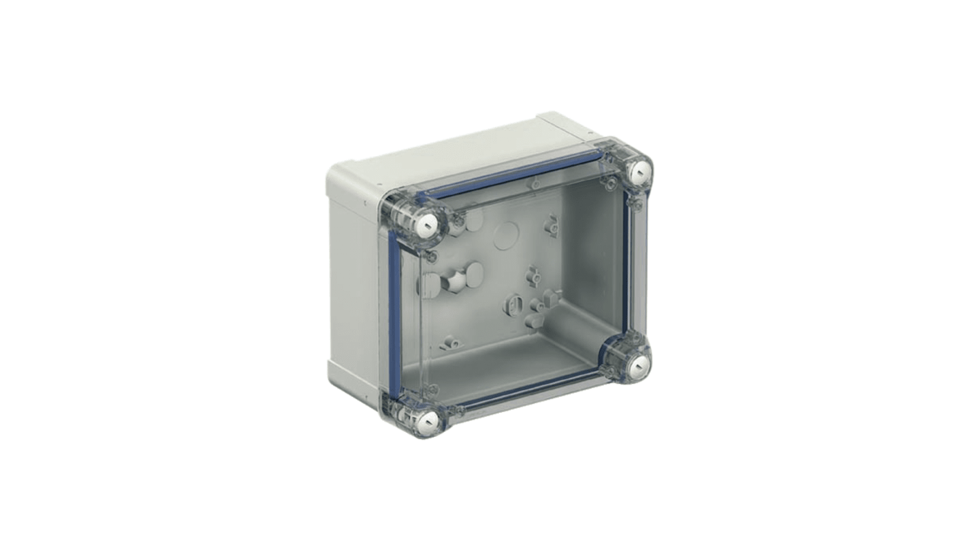 Schneider Electric Thalassa TBS Series Grey ABS General Purpose Enclosure, IP66, IK07, Flanged, Transparent Lid, 193 x