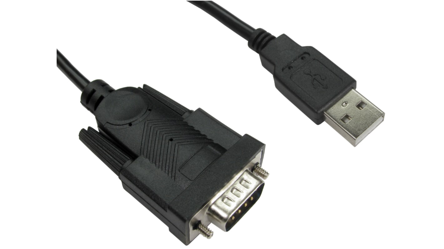 RS PRO USB A Male to DB-9 Male Adapter