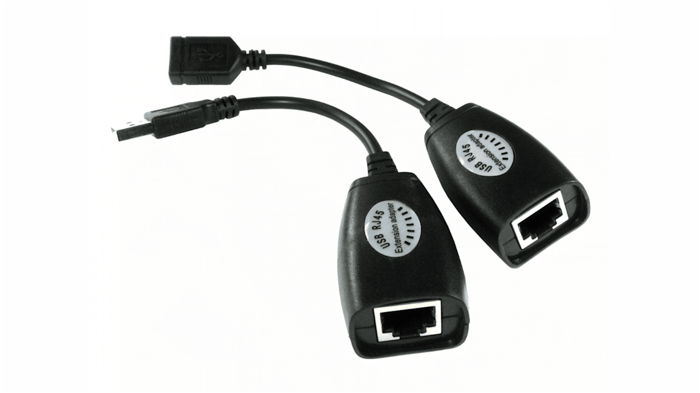 RS PRO USB-Extender, 50m, USB 1.1, CATx 1-Port, 70 X 30 X 19mm lokales Gerät