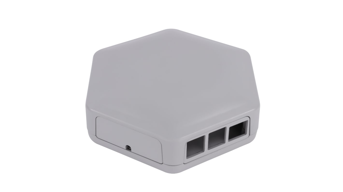 Caja de ABS, 146 x 130 x 45mm, Gris, para Raspberry Pi