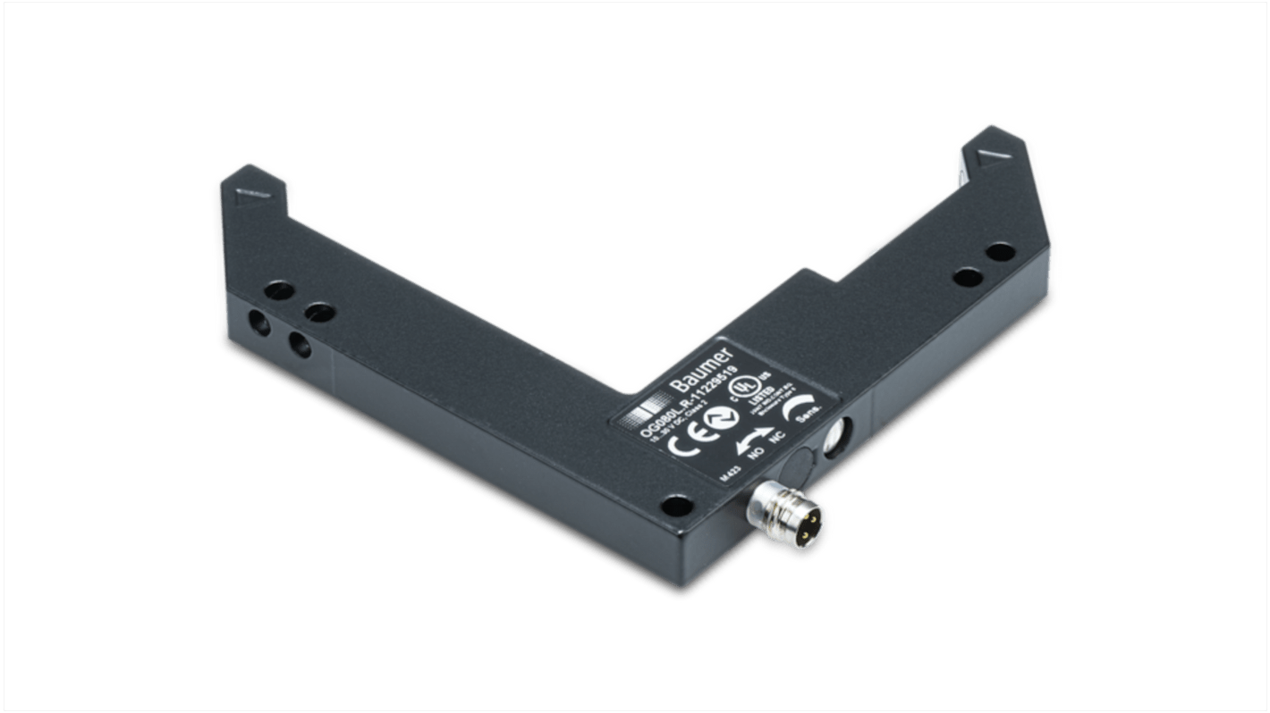 Baumer Fork Sensor Photoelectric Sensor, Fork Sensor, 100 mm Detection Range