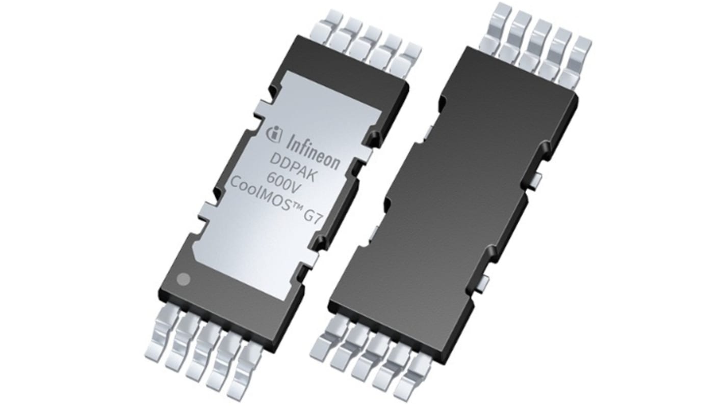 Transistor MOSFET & Diodo Infineon IPDD60R080G7XTMA1, VDSS 650 V, ID 83 A, DDPAK de 10 pines, 2elementos