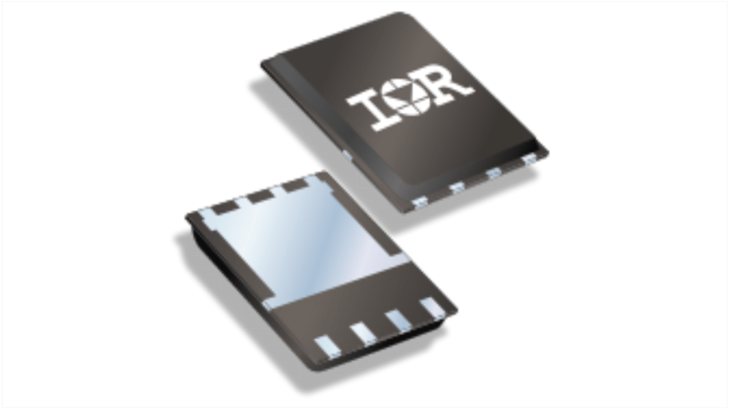 Transistor MOSFET & Diodo Infineon IRFH5300TRPBF, VDSS 30 V, ID 100 A, PQFN 5 x 6 de 8 pines, 2elementos