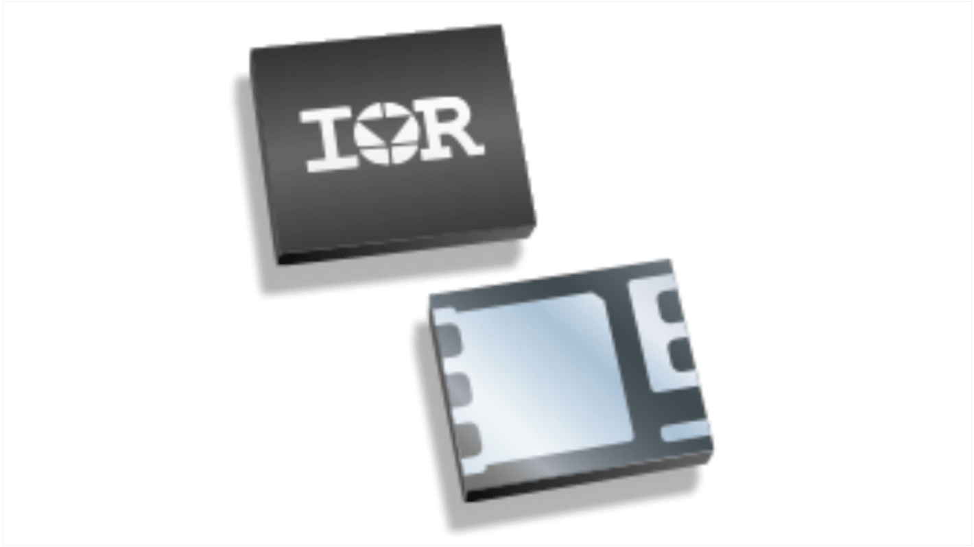 Transistor MOSFET & Diodo Infineon IRFH7932TRPBF, VDSS 30 V, ID 25 A, PQFN 5 x 6 de 8 pines, 2elementos