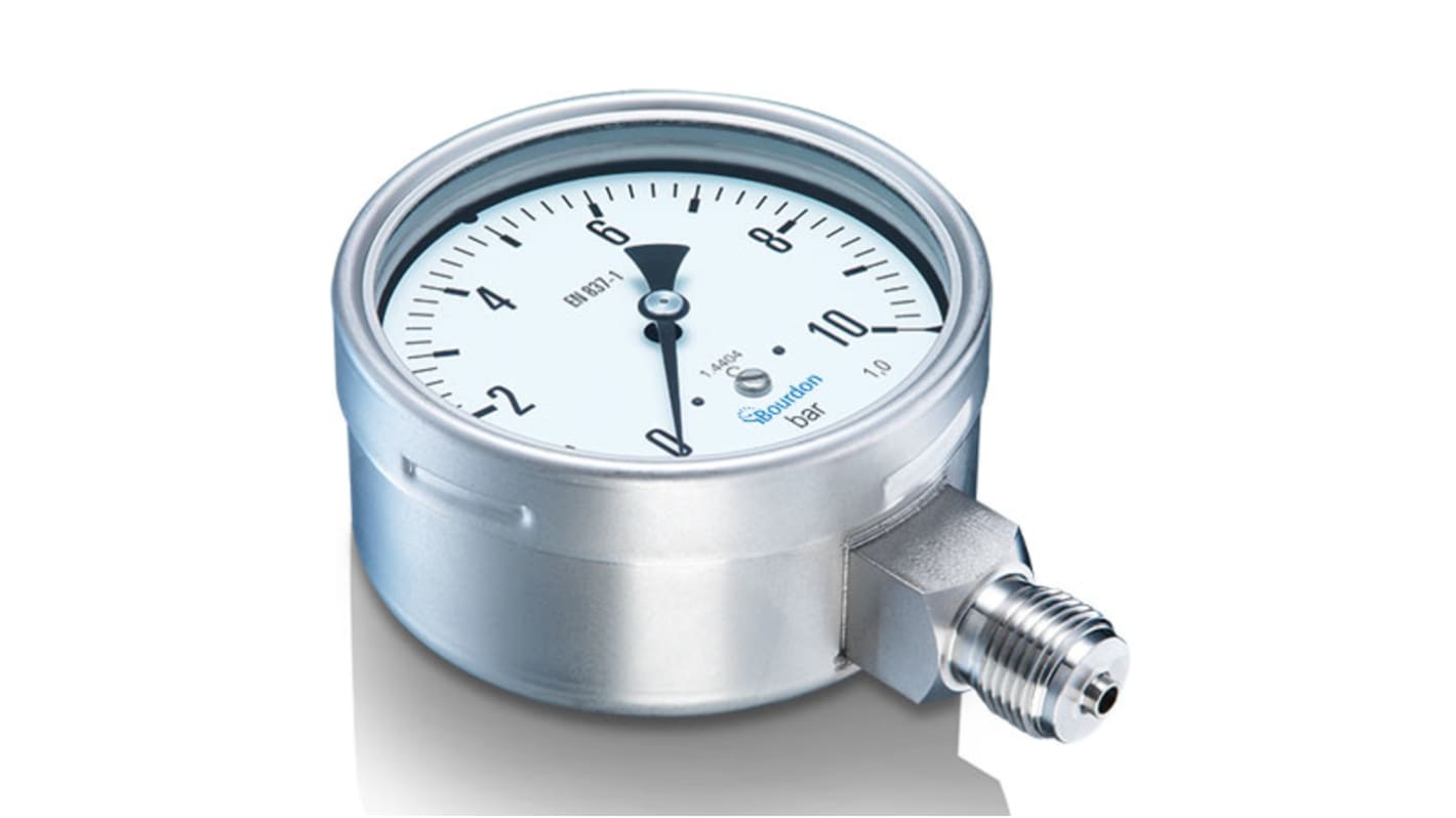 Bourdon Analogue Pressure Gauge 60bar Bottom Entry, MEX5-D61.B29/0751_0078, 0bar min.