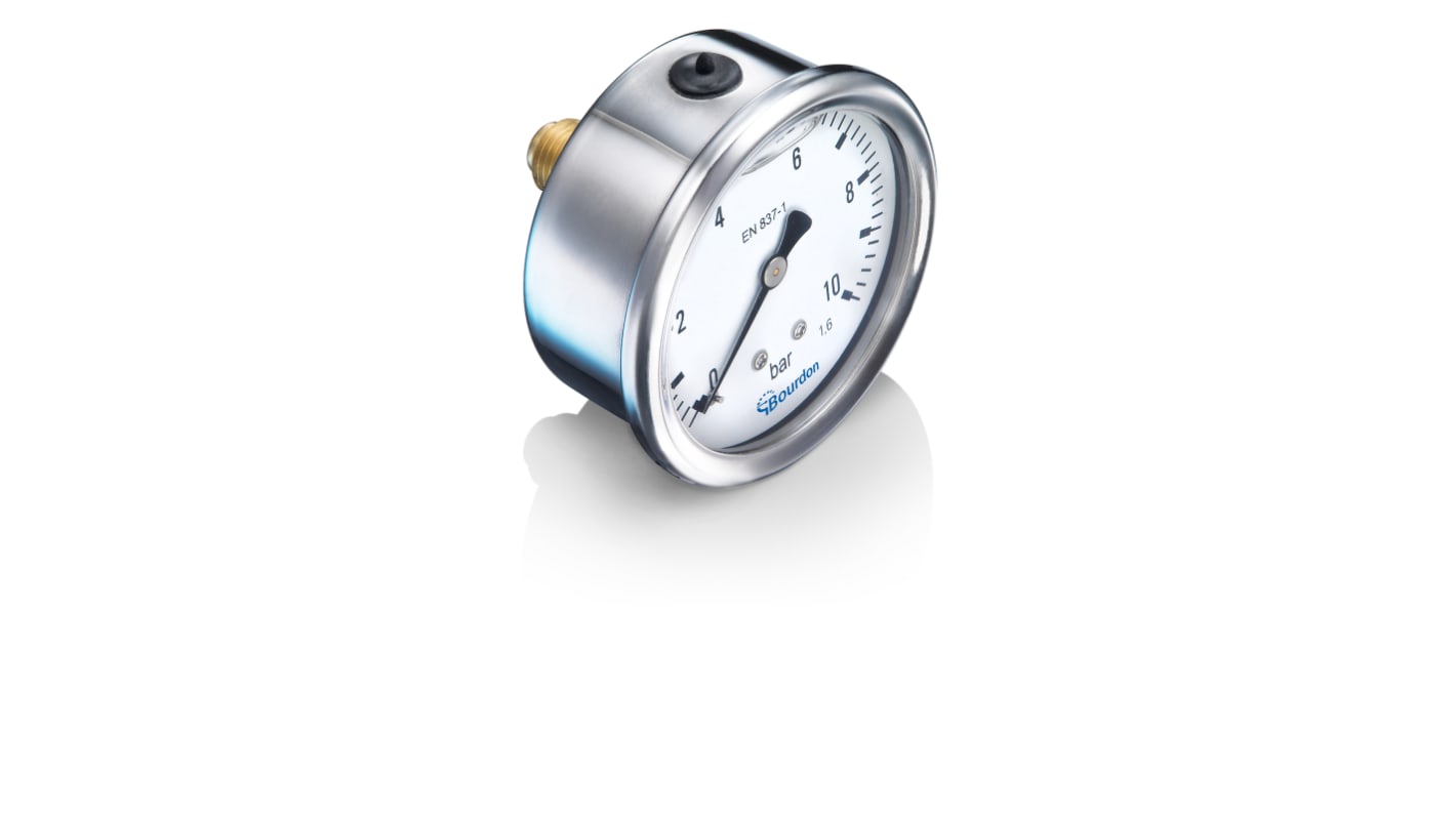 Bourdon G 1/4 Analogue Pressure Gauge 60bar Back Entry, MIT3-F22.B29, 0bar min.