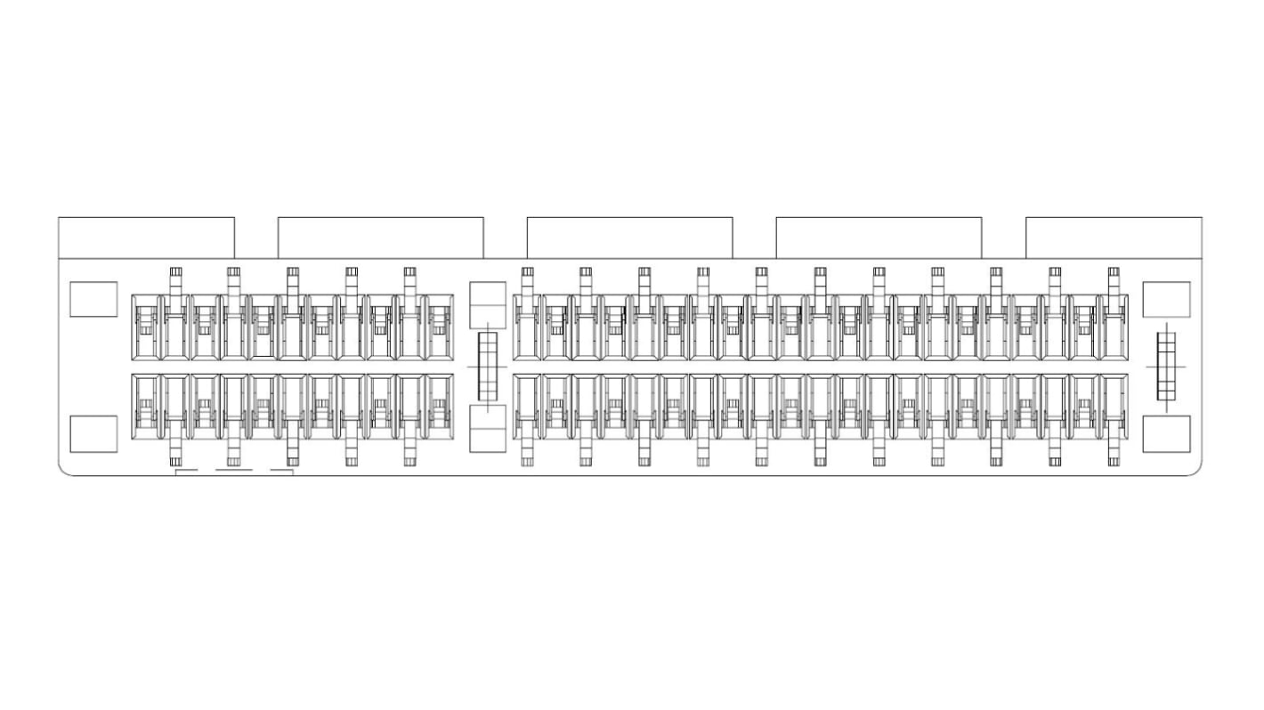 Amphenol ICC 10018784 Series Vertical Male Edge Connector, 36-Contacts, 1mm Pitch