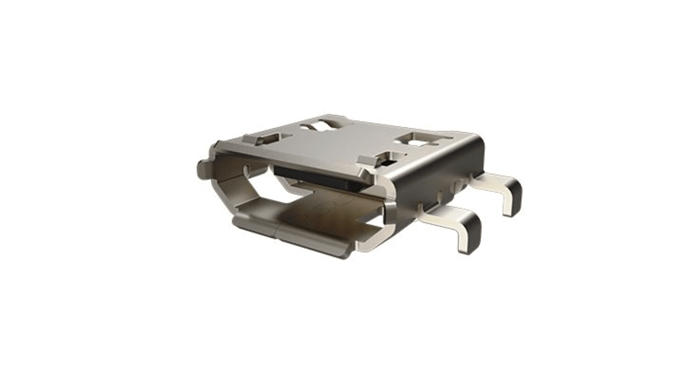 Amphenol ICC MID-MOUNT USB-Steckverbinder 2.0 B, 5-Port Buchse, SMD