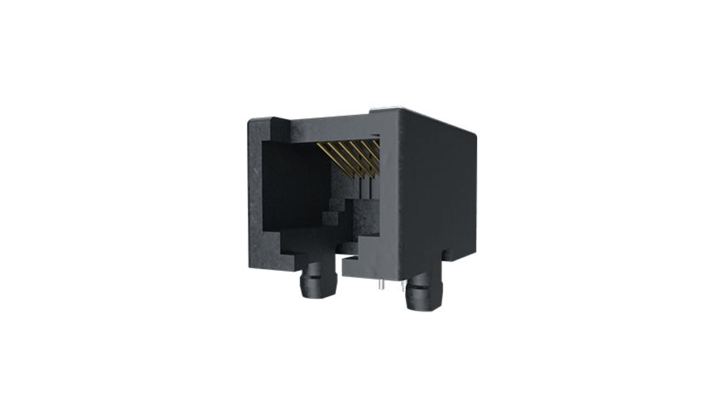 Amphenol ICC 54601 Series Female Ethernet Connector, Through Hole