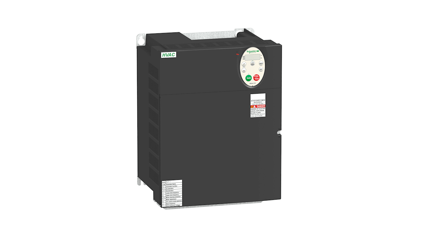 Schneider Electric Variable Speed Drive, 11 kW, 3 Phase, 240 V, 34.4 A, 42.1 A, Altivar 212 Series