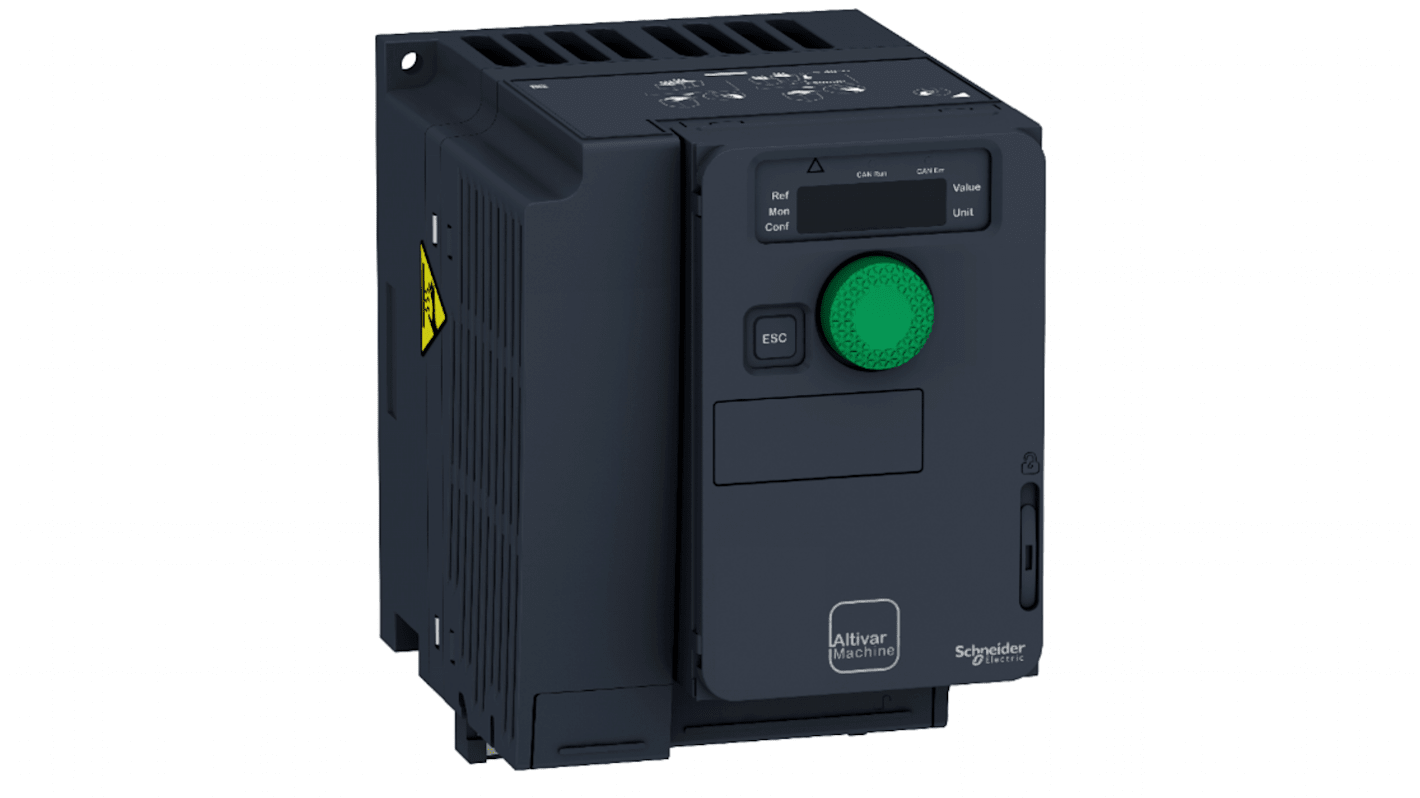 Schneider Electric Variable Speed Drive, 1.5 kW, 3 Phase, 240 V, 9.3 A, 11.1 A, Altivar Machine ATV320 Series