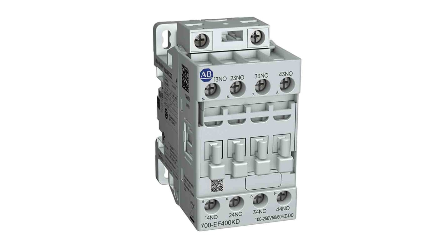 Relais Rockwell Automation 700-EF, bobine 24 → 60V c.a. / V c.c. Rail DIN, montage panneau 1W