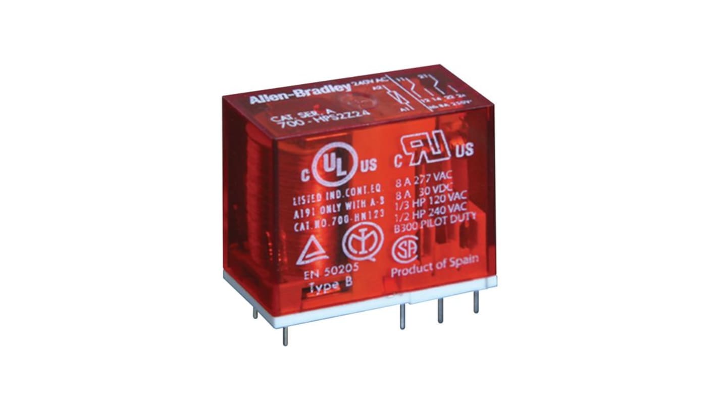 Relais de puissance Rockwell Automation 700-HPS, 2 RT, bobine 48V c.c. Enfichable 0.7W