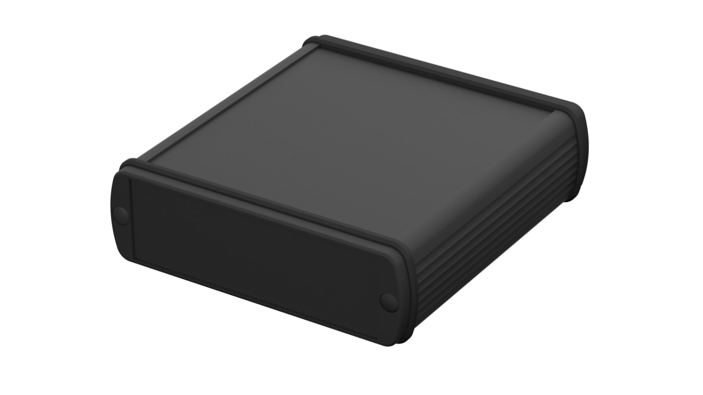 Bopla Alubos (Set) Series Black Aluminium General Purpose Enclosure, IP65, Black Lid, 106 x 32 x 100mm