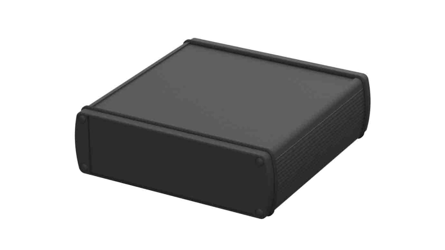 Bopla Alubos (Set) Series Black Aluminium General Purpose Enclosure, IP65, Black Lid, 169 x 52 x 150mm
