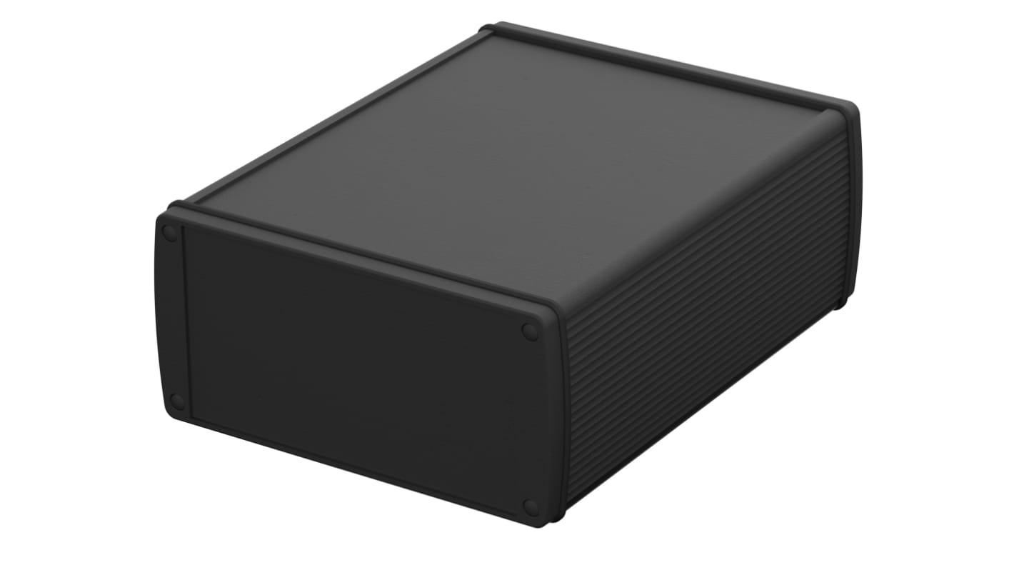 Bopla Alubos (Set) Series Black Aluminium General Purpose Enclosure, IP65, Black Lid, 169 x 82 x 200mm