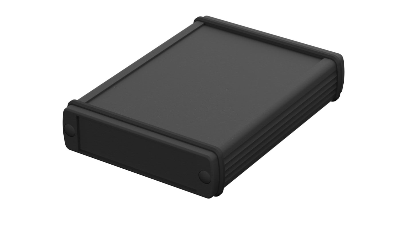 Bopla Alubos (Set) Series Black Aluminium General Purpose Enclosure, IP65, Black Lid, 82 x 22 x 100mm