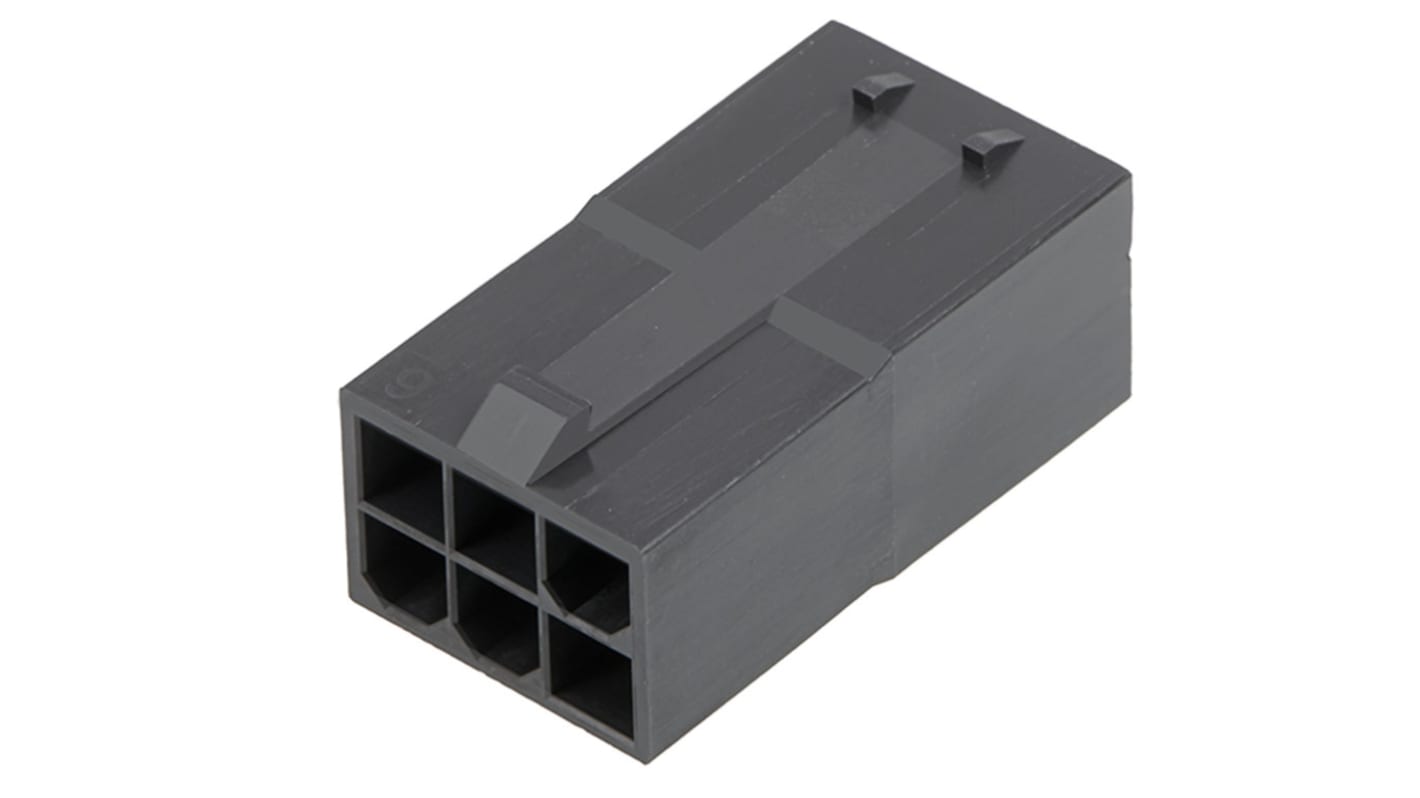 Corpo connettore per terminali a crimpare Molex 14 vie, Nylon, largh. 30.6mm, Nero