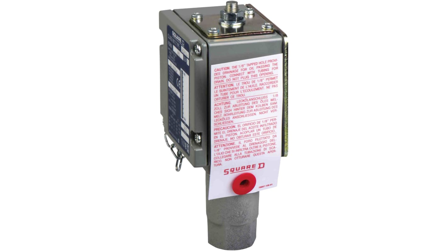 Telemecanique Sensors Pressure Sensor, 28bar Min, 210bar Max, 2 C/O Output, Differential Reading