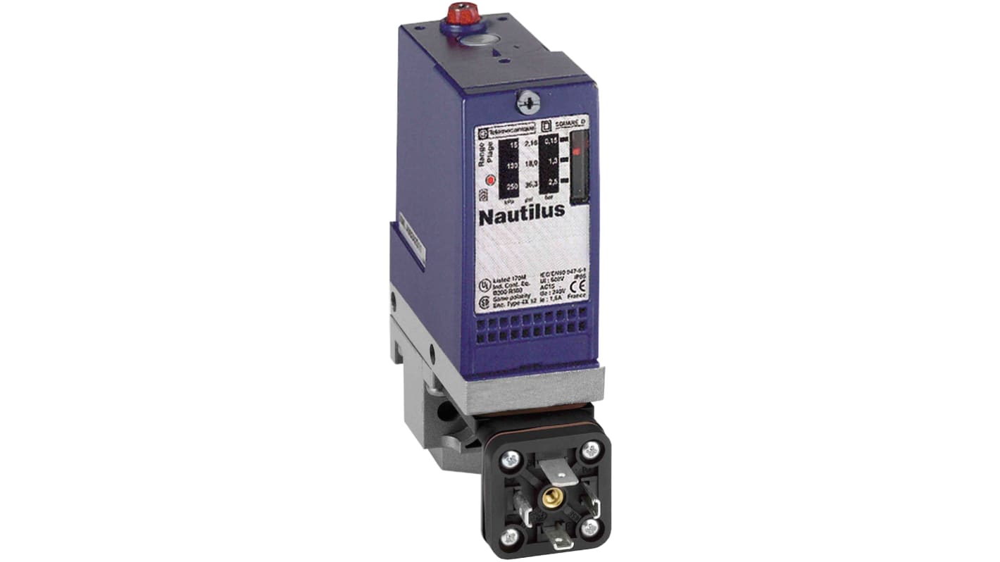 Telemecanique Sensors Pressure Switch, 10bar Min, 160bar Max, 1 C/O Output, Differential Reading