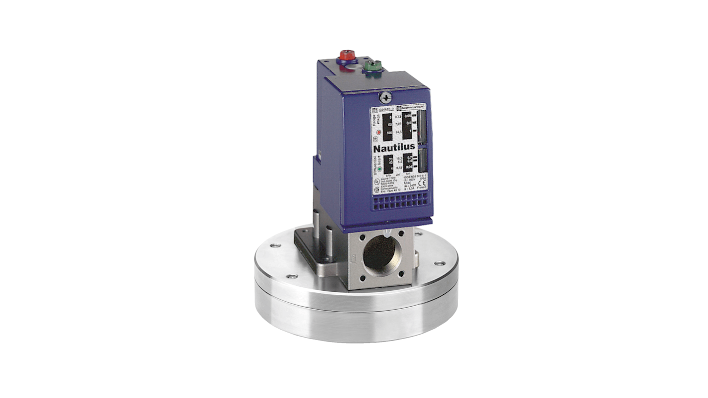 Telemecanique G1/4 Differenz Druckschalter 0.3bar bis 2.5bar, 1 Wechsler, für Luft, Süßwasser, Hydrauliköl