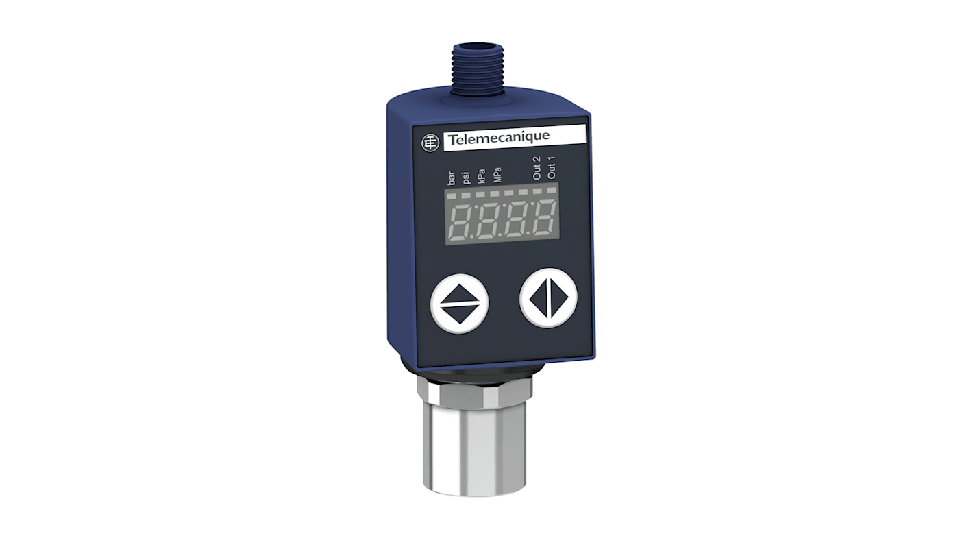 Telemecanique Differenz Drucksensor 0.8bar bis 10bar, Analog + diskret, für Luft, Süßwasser, Hydrauliköl,