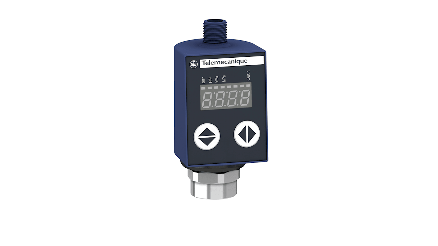 Telemecanique G1/4 Differenz Drucksensor 20bar bis 250bar, Analog + diskret, für Luft, Süßwasser, Hydrauliköl,