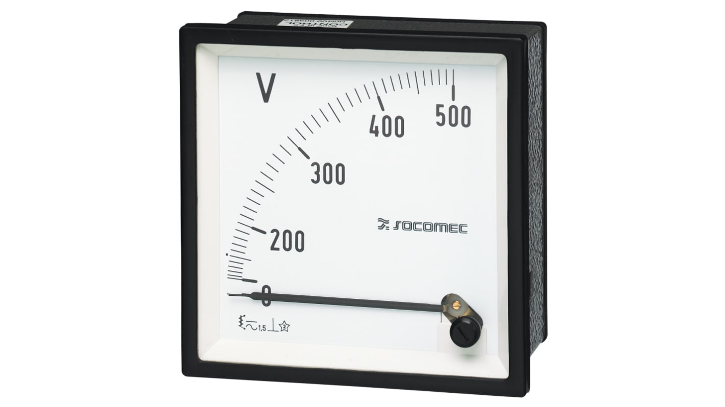 Socomec 192G Series Analogue Voltmeter AC, Analogue Display