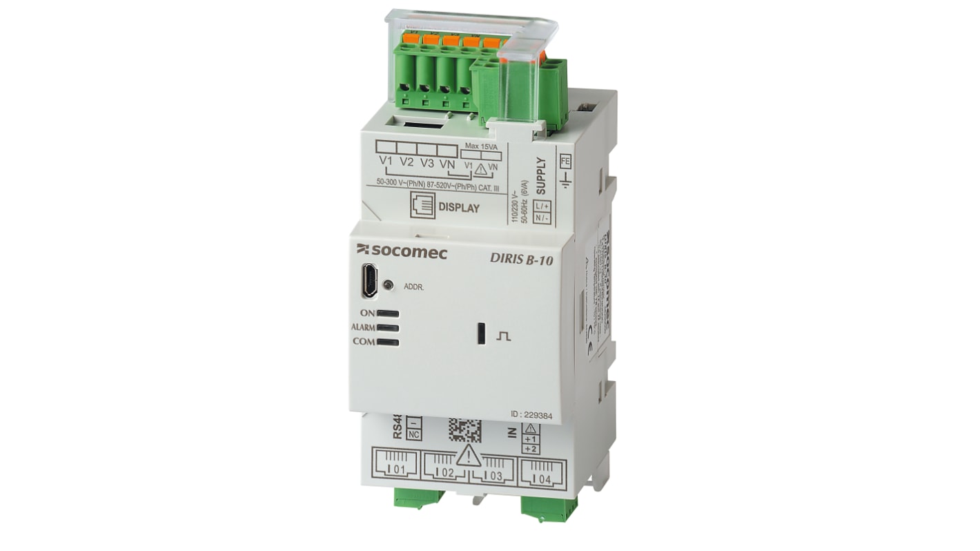 Socomec Leistungsmessgerät für Strom, Oberwellen, Spannung H 90mm B 54mm T. 44mm